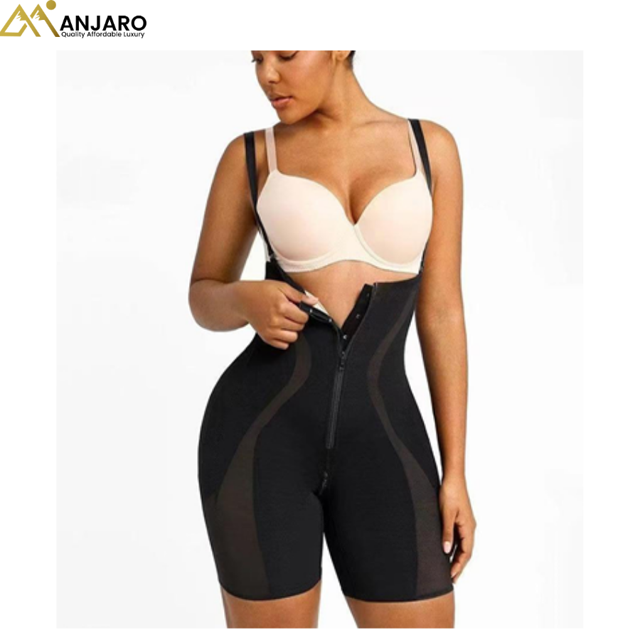 High-Waist Full Body Shapewear with Zipper – Tummy Control & Waist Sculptor 0016