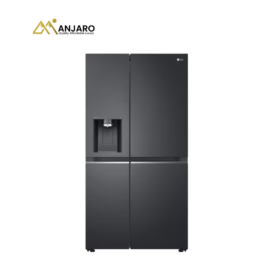 LG 674L Side-by-Side Refrigerator – UVnano Water Dispenser, Matte Black Finish, Smart Inverter & No Frost