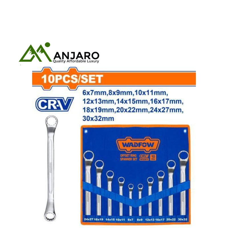 Wadfow 10 Pcs Offset ring spanner set  WFS5M10