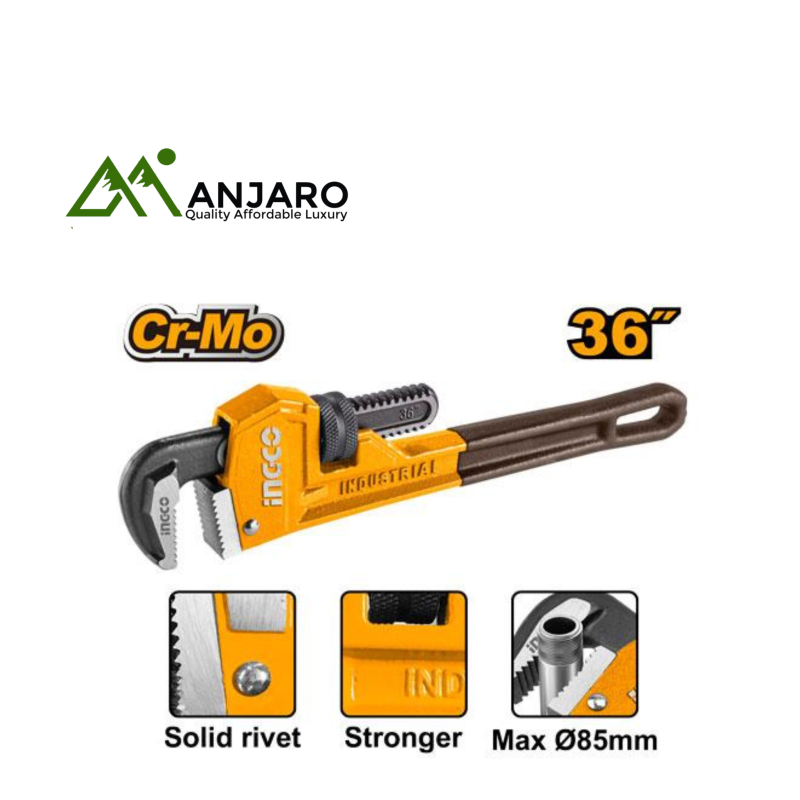 Ingco Pipe Wrench Series HPW0848, HPW0836, HPW0824, HPW0814, HPW0808