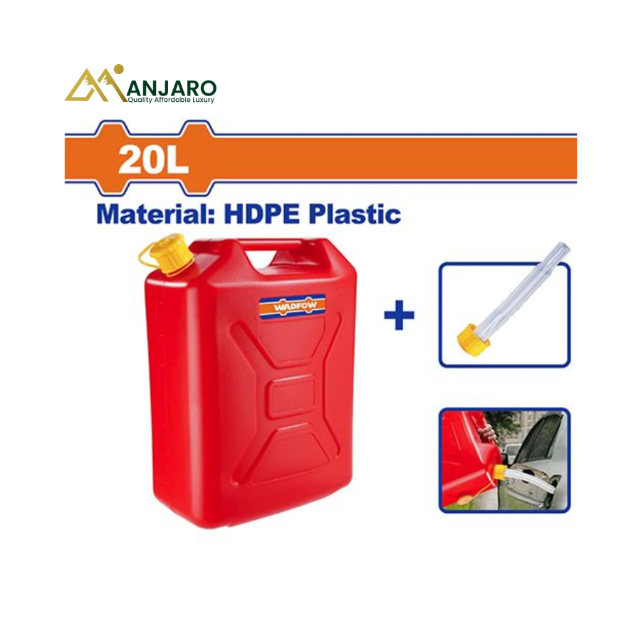 Wadfow Plastic Jerry Can– 20L HDPE Fuel & Liquid Storage Container WQY2320