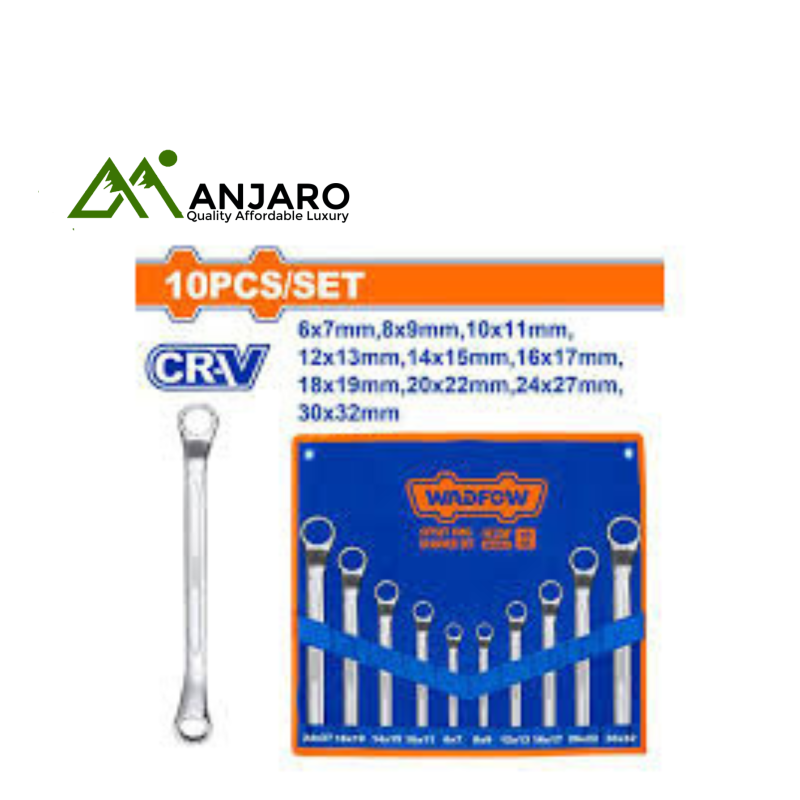 Wadfow  10 Pcs Offset Ring Spanner Set WFS5M10