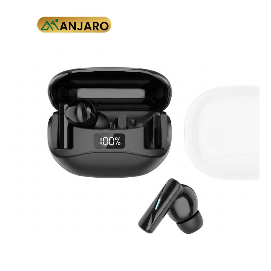 Bluetooth Headset Bluetooth 5.3 – 6–8H Call Duration, 250mAh Battery, Black/White – Mate60