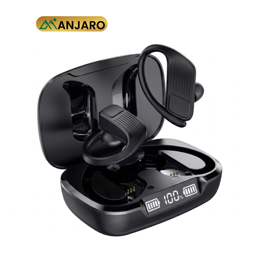 Bluetooth 5.3 Wireless Earbuds with 500mAh Charging Case – Black & White Stereo Earphones T11