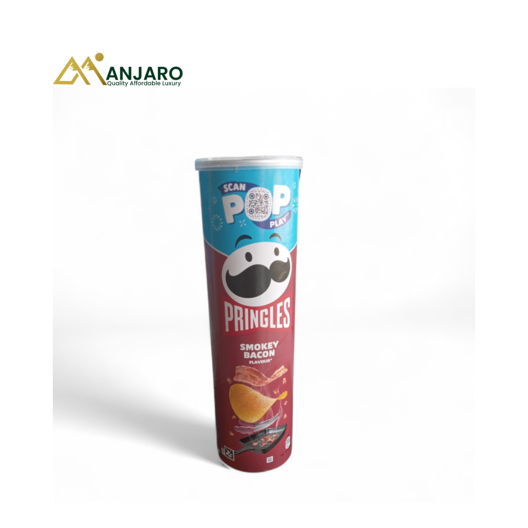 Pringles Smokey Bacon Flavour Potato Crisps - 165g