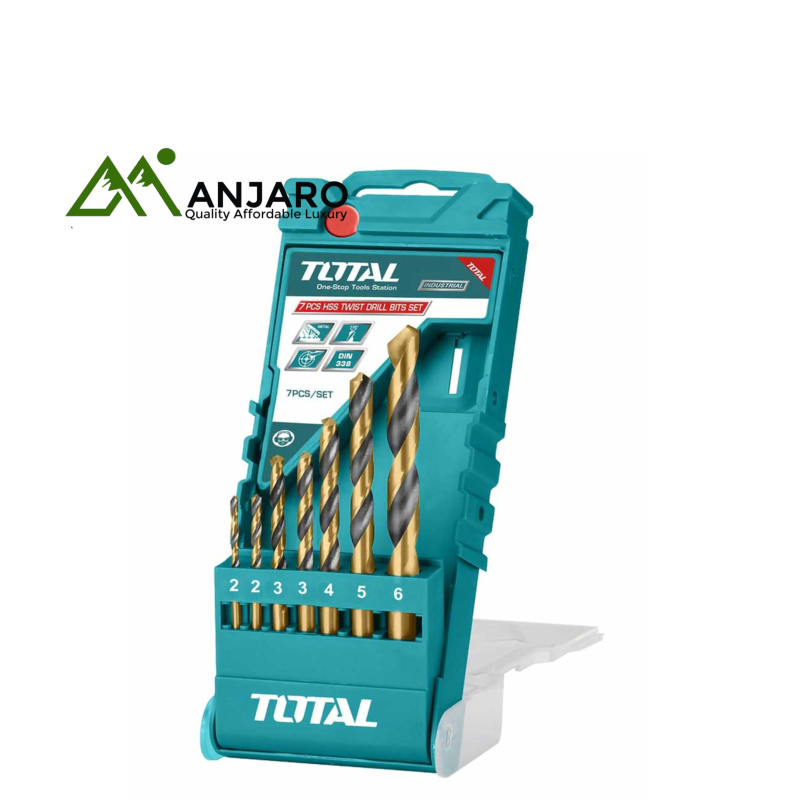Total 7Pcs HSS twist drill bits set TACSD0075