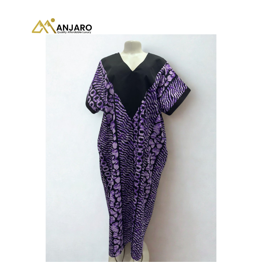 Majestic Foliage Full-Length Bubu – Royal Tri-Color Edition