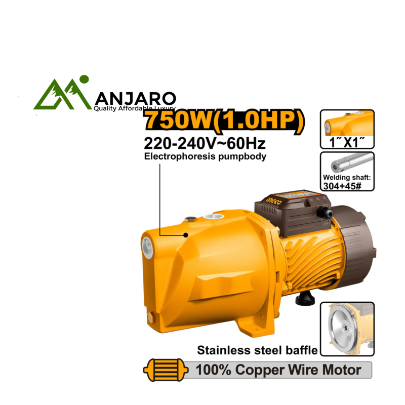 JP075068 Self-Priming Jet Water Pump – 750W (1.0HP) | 51m Head, 55L/Min Flow & Copper Motor Power