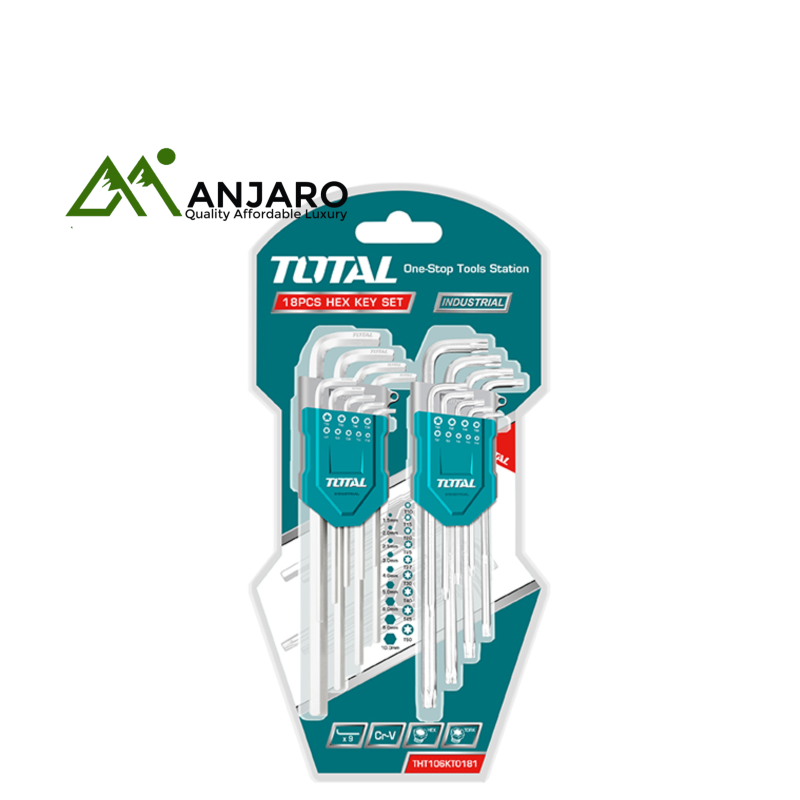 Total  18 Pcs hex key and torx key set THT106KT0181