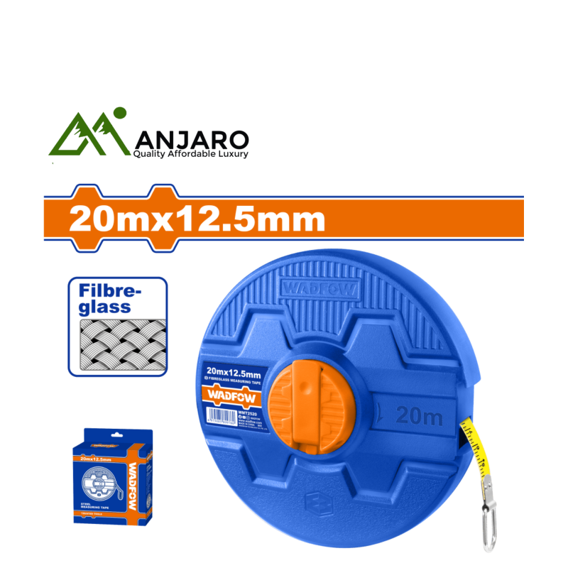 Wadfow Fibreglass measuring tape 20mmX12.5mm WMT2520