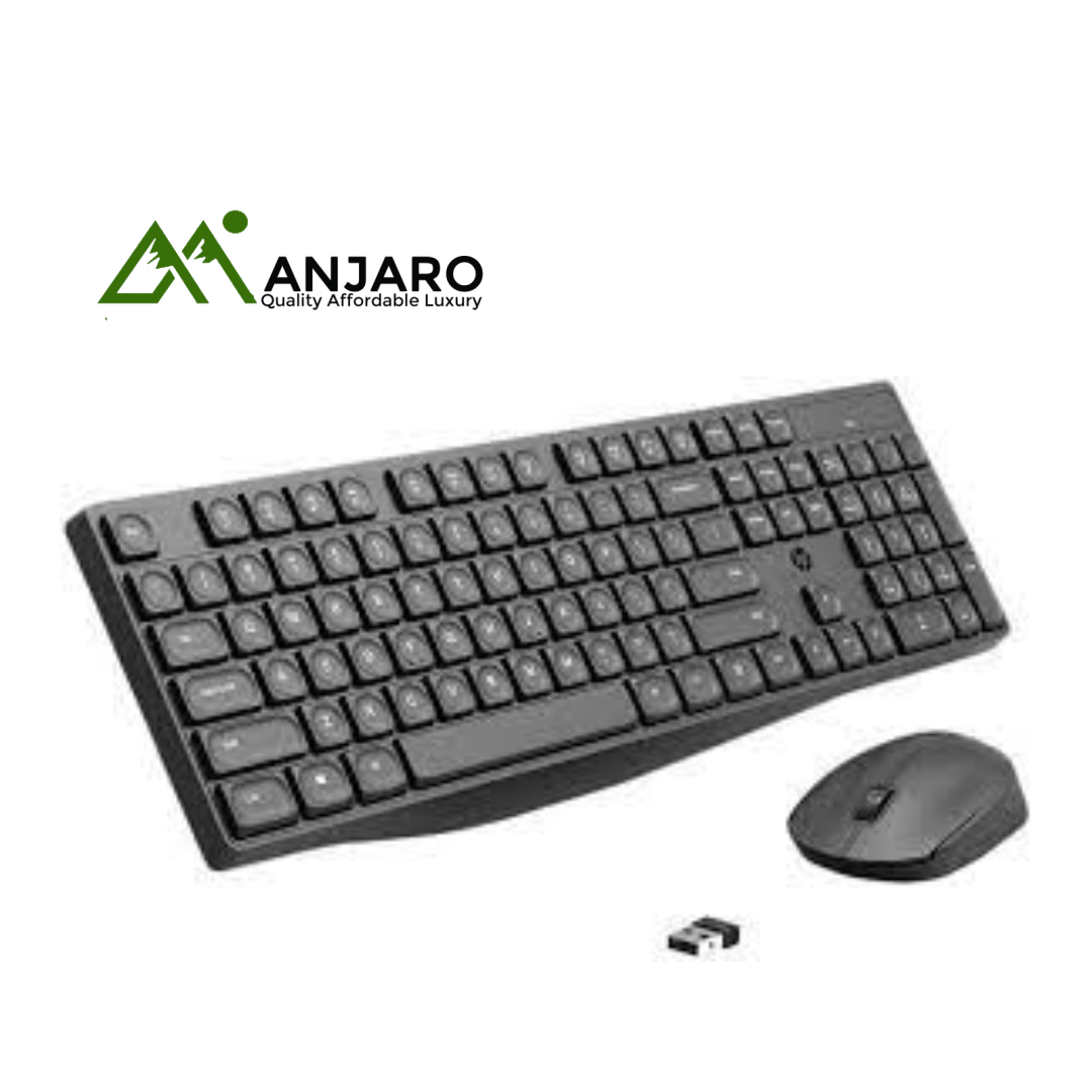 HP CS10 Wireless Keyboard & Mouse Combo – 2.4GHz, Compact Design, Long Battery Life – Black