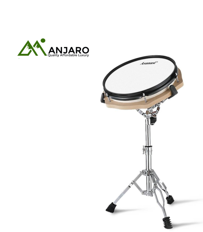 12” Simulated Dumb Drum Practice Kit with Adjustable Stand – 32cm Premium Pad | Realistic Feel for Focused Drumming