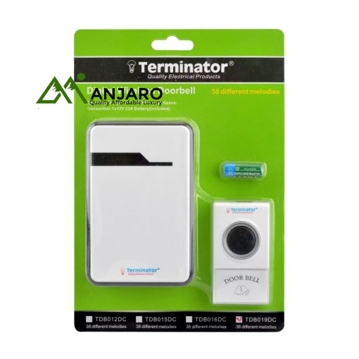 Terminator Digital Wireless Doorbell – TDB 019DC | 38 Melodies | 100M Range