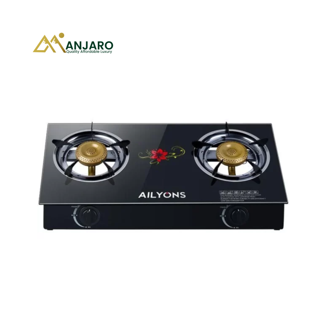 Buy Ailyons 2 Burner Glass Top Gas Cooker Infrared