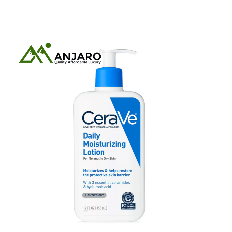 CERAVE Daily Moisturizing Lotion for Normal to Dry Skin (12 fl. oz.) | Lightweight Hydration with Ceramides + Hyaluronic Acid