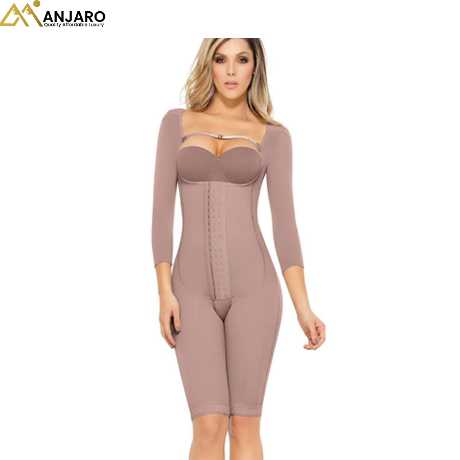 SculptFit Full-Body Shapewear Bodysuit – Long Sleeve Compression Suit  1030