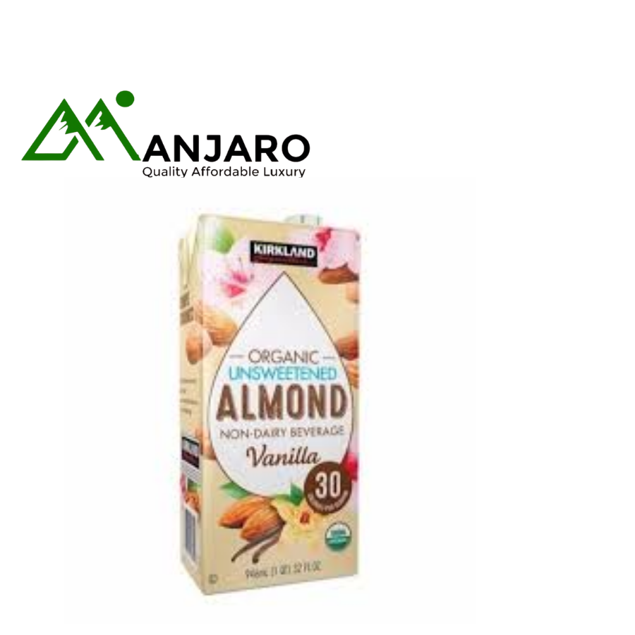 Kirkland Signature Vanilla Almond Milk – 946ml x 6 | Plant-Based, Dairy-Free Goodness with Smooth Vanilla Flavor