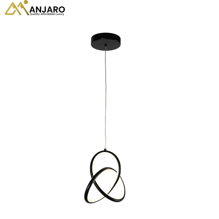 LED Pendant Light D185xH1500 Black 17W CCT Changeble