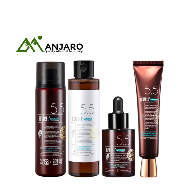 ACWELL Licorice Brightening Trial Kit – 3-Step Korean Skincare Set for Radiant, Balanced Skin