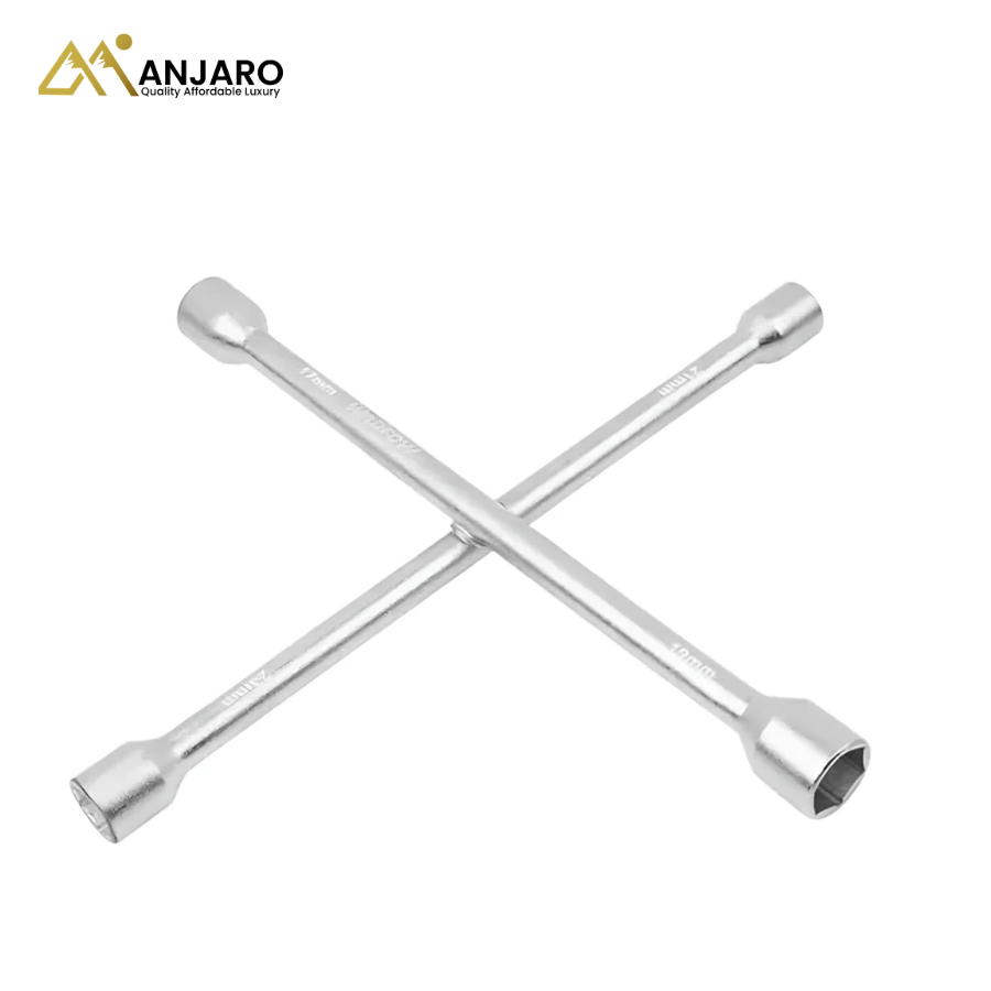 Wadfow Cross Rim Wrench – 14″ & 16″ CK45 Carbon Steel Wheel Spanner (WTH8314&WTH8316)