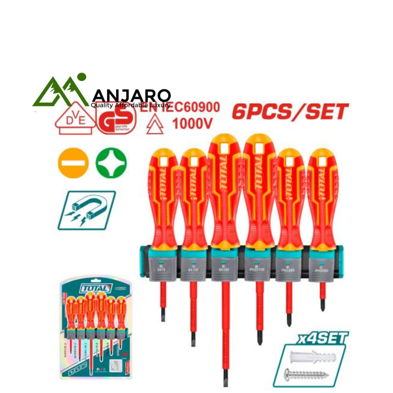 Total 6 Pcs insulated screwdriver set THTIS566