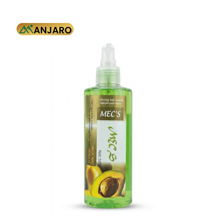 Mecs Avocado Mousse – Moisturizing Hair Styling Mousse for Defined Curls, Volume & Flexible Hold