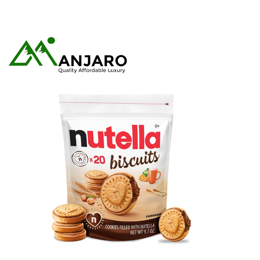 Nutella Biscuits – 304g | Crunchy Golden Biscuits Filled with Smooth Nutella Hazelnut Spread