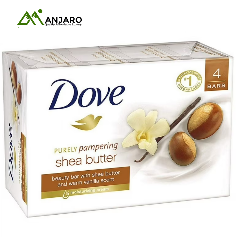 Dove Bar Soap 4-Pack – 360g | Moisturizing & Gentle Skincare for Daily Use