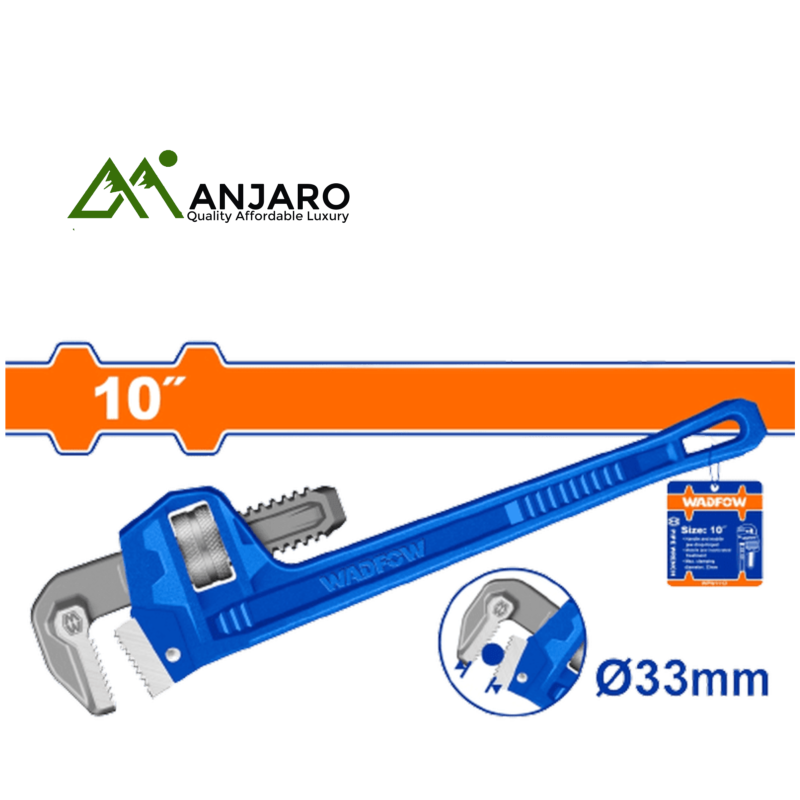 Wadfow Heavy-Duty Pipe Wrench – WPW1110 (10"), WPW1112 (12"), WPW1114 (14"), WPW1118 (18"), WPW1124 (24")
