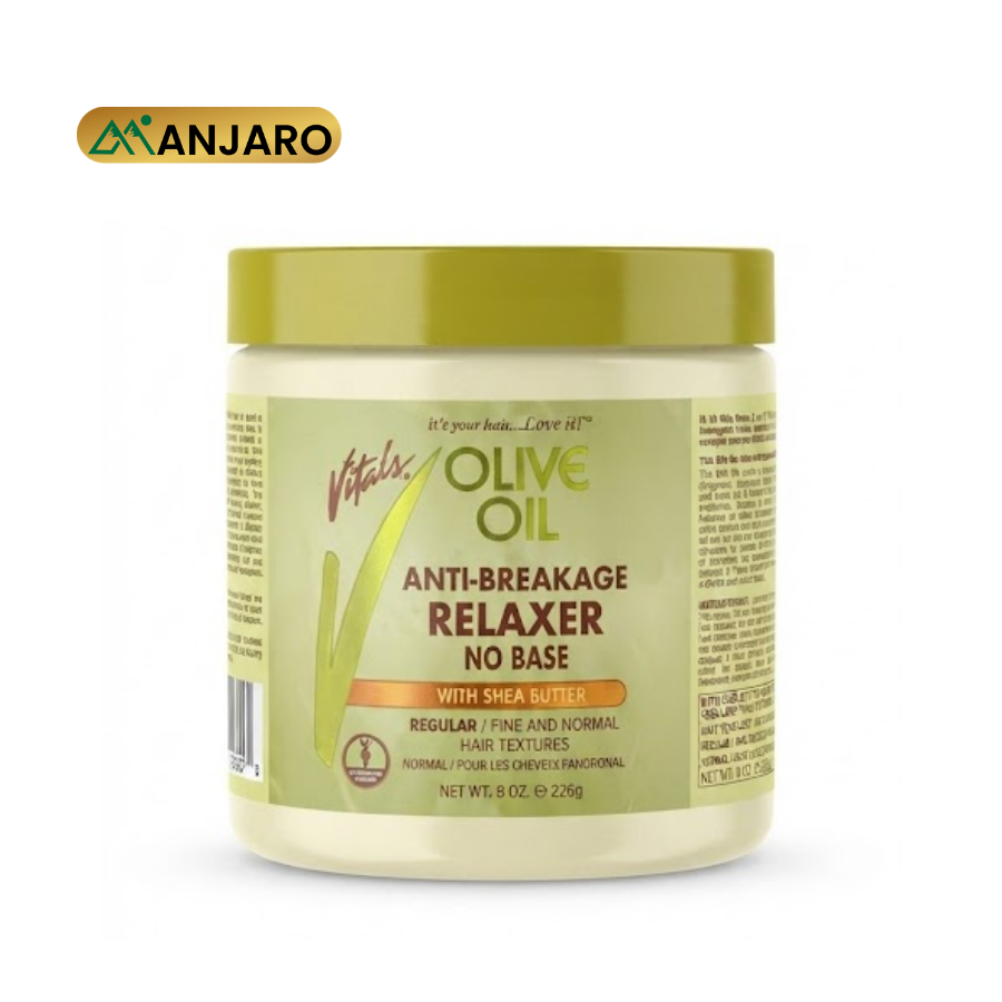 Vitals Olive Oil Hair Relaxer No Base – No Base Hair Straightening Cream for Smooth, Soft & Manageable Hair
