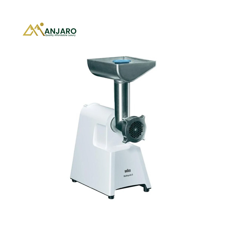 Braun G1300 Meat Mincer – Stainless Steel Electric Food Grinder with Large Feeding Tray
