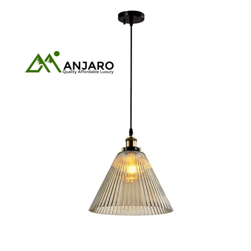 Lyustra 8618-1AM E27 Amber Glass Pendant Light (TEKAVIZE)