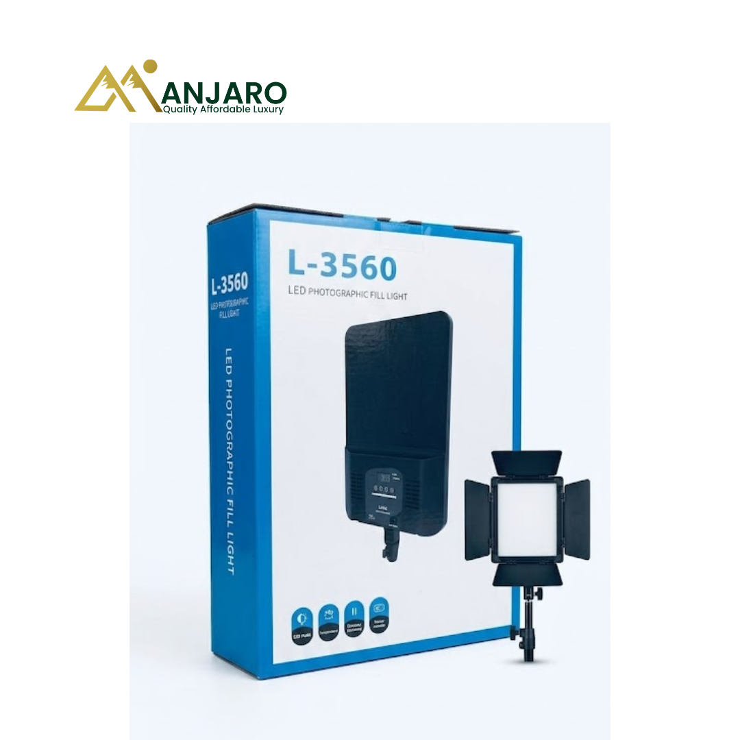 LED 3560 Studio Light – Remote Control, High Brightness & Continuous Power (Electric Use Only)