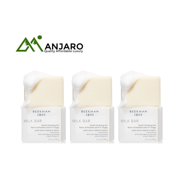 BEEKMAN 1802 Facial Cleansing Bar – 3.5 oz | Gentle Goat Milk Cleanser for Soft, Balanced Skin