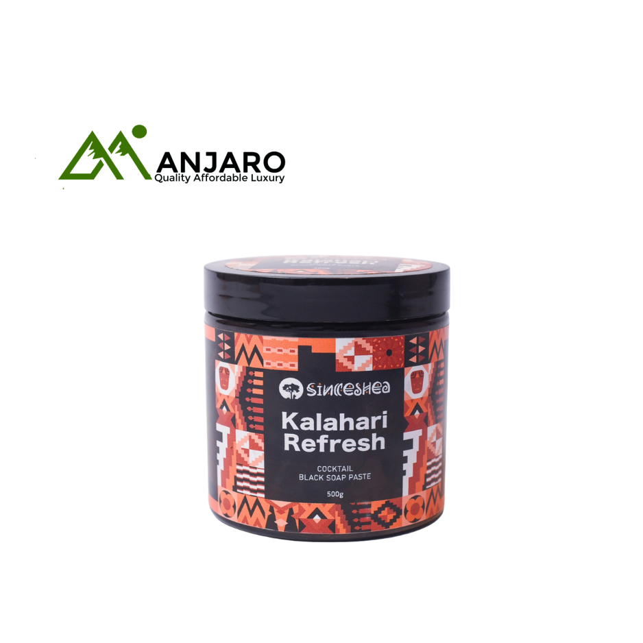 Kalahari Refresh Black Soap Paste – 500g Fruity Natural African Black Soap for All Skin Types