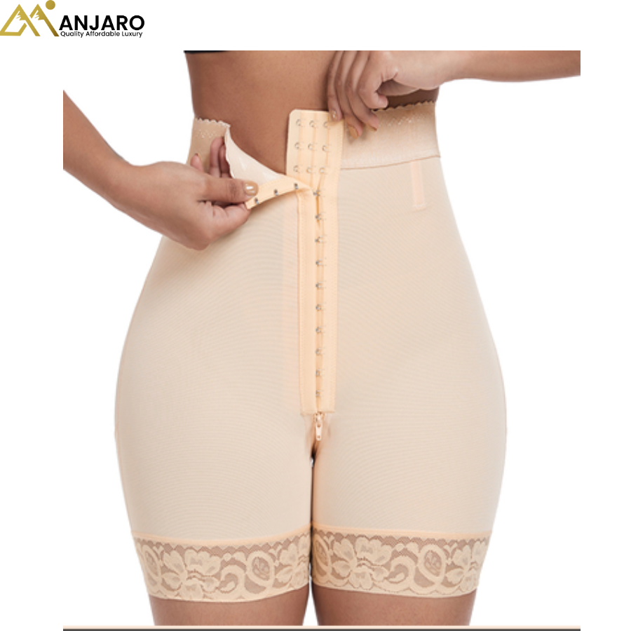 Sculpting Lace-Trim High-Waist Shaper 1093