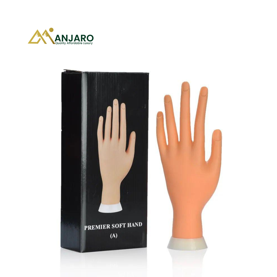 Soft Mannequin Practice Hand – Flexible Nail Training Hand for Acrylic, Gel & Nail Art Practice