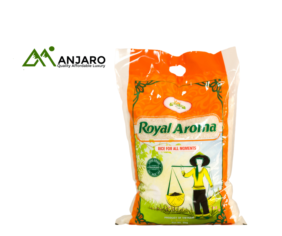 Royal Aroma Fragrant Long Grain Rice – 5kg | Vietnamese Jasmine-Style Broken Rice