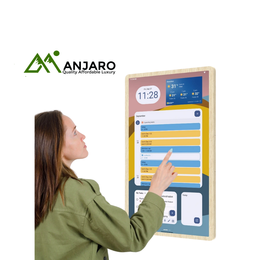 14-Inch Wall Mounted Digital Calendar & Diary Planner – Smart NFC Tablet with POE, Android 13, WiFi