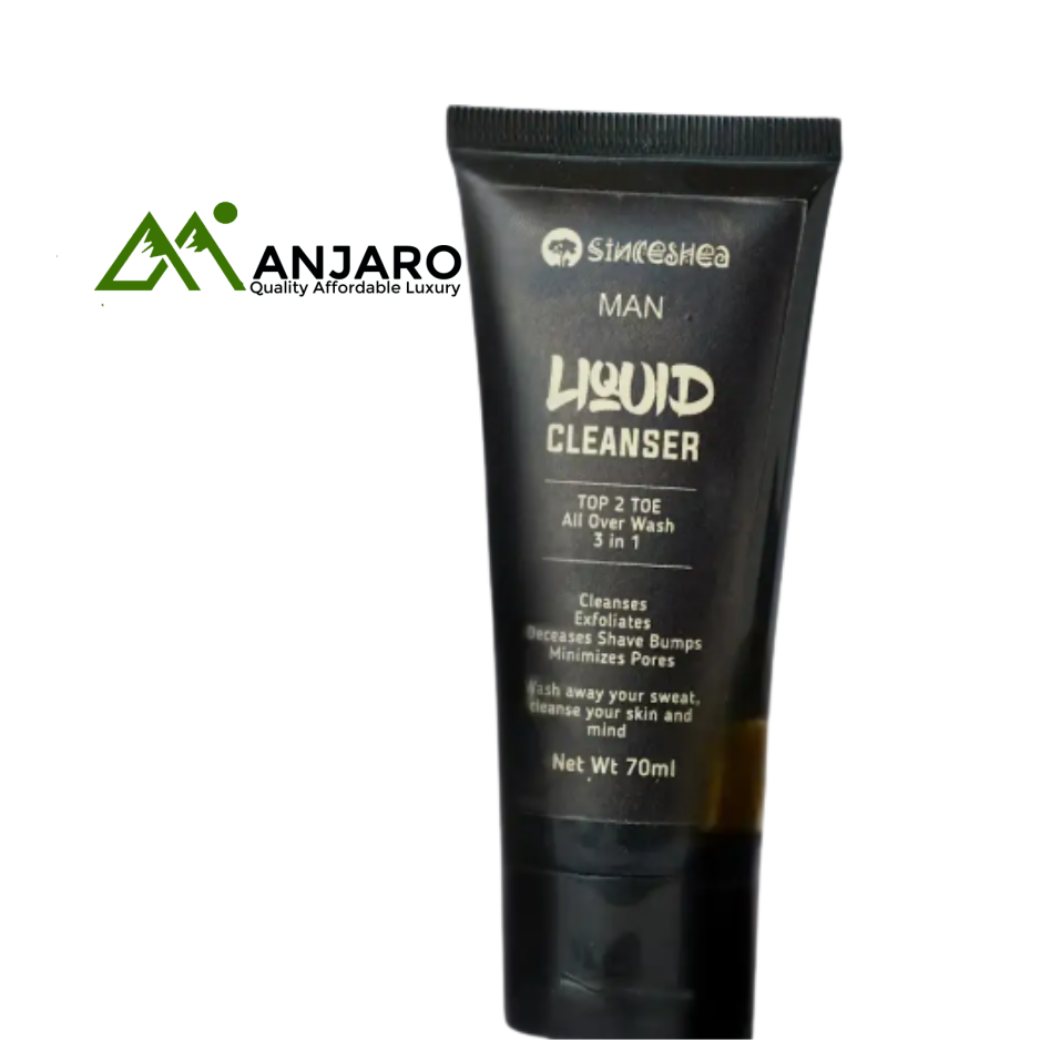 SinceShea Man – 4-in-1 Cleanser | African Black Soap for Hair, Face, Body & Shaving – 70g