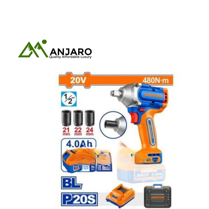 Brushless Cordless Impact Wrench 20V 480Nm WCD1B483