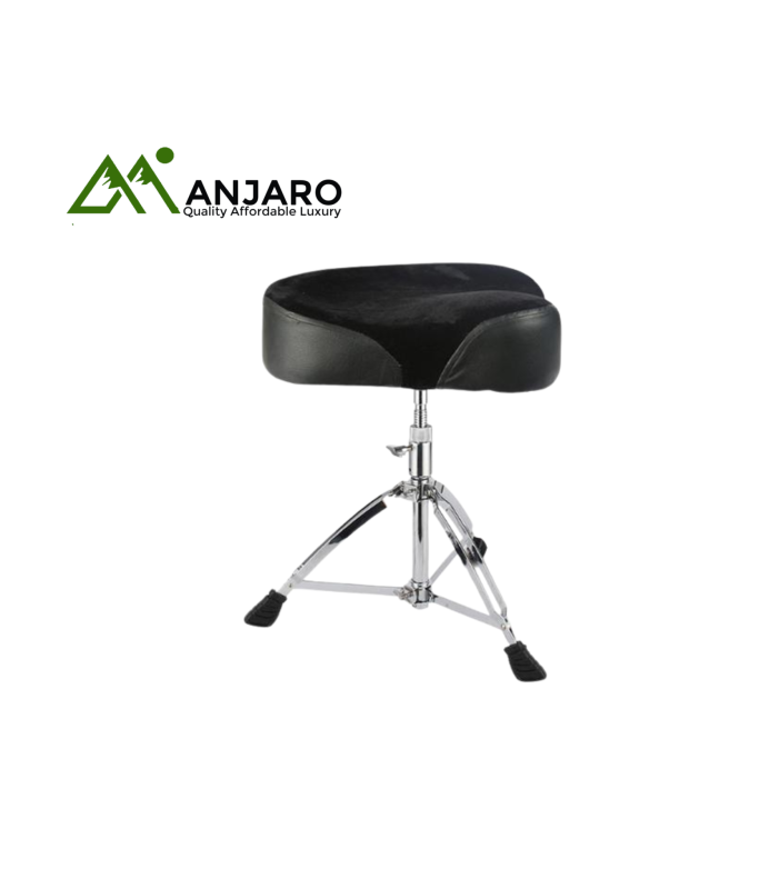 T-501BK Saddle Drum Throne – 25mm Alloy Frame, Leather Sponge Seat, 50–68cm Adjustable Height