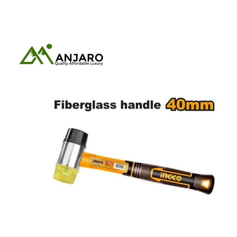 HRUH8940 Rubber & Plastic Hammer – 40mm Soft Face for Precision Impact and Surface Protection