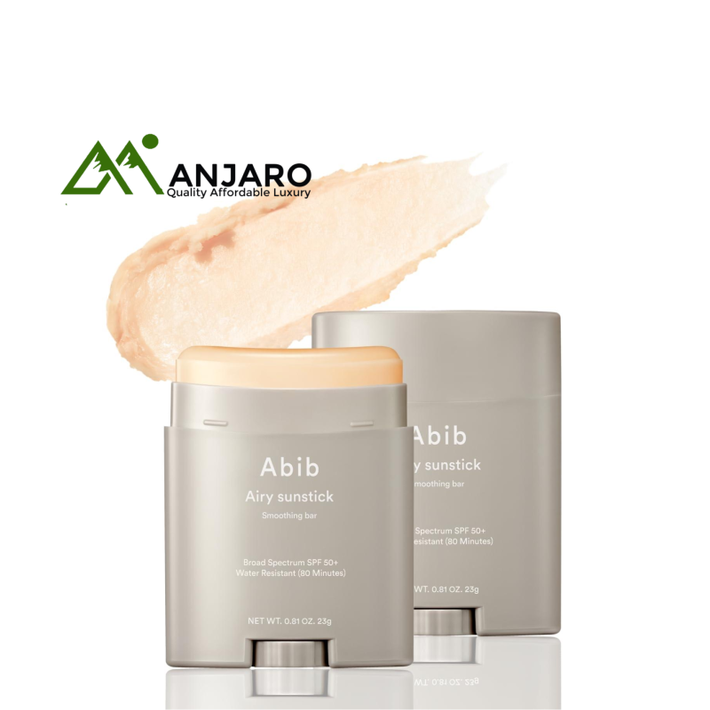 ABIB Airy Sun Stick Smoothing Bar SPF 50+ – 0.81 oz | Weightless, Water-Resistant Sun Protection with Semi-Matte Finish