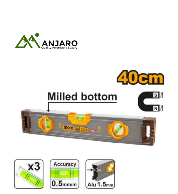 Ingco HSL38040M Spirit level with powerful magnets