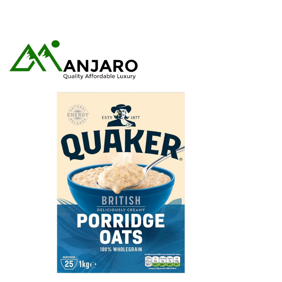 Quaker British Porridge Oats – 1kg | Heart-Healthy Wholegrain Oats for a Nutritious Breakfast Boost