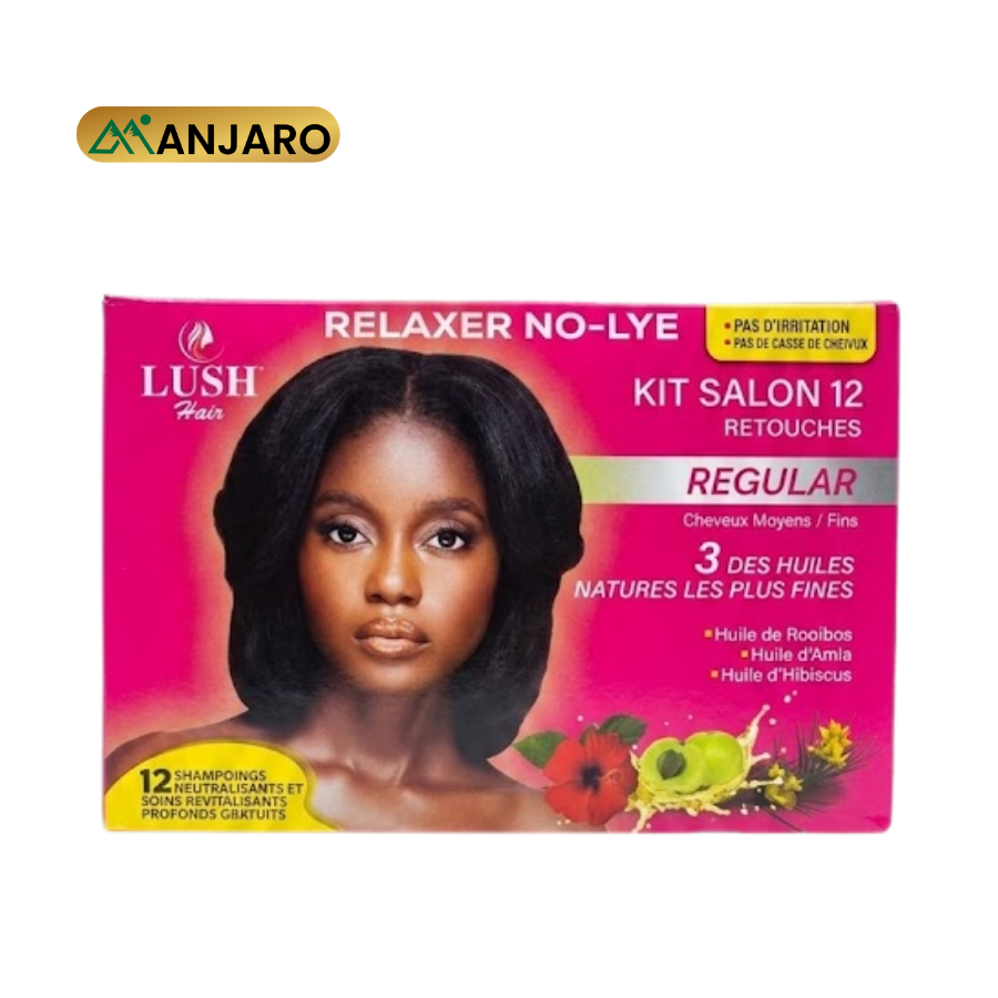 Lush Hair Relaxer – Professional Hair Straightening Cream for Smooth, Soft & Manageable Hair 12 salon pack