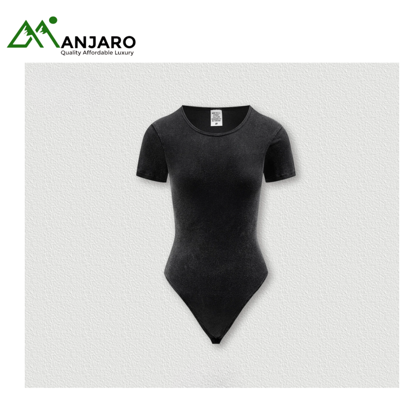 BE Women's Fitness Slimming Bodysuit 25163 - 2025 Summer Cross-Border Short Sleeve Elastic Top | Shop Women's Activewear Online | Manjaro, Accra, Ghana(Shipping Fee Included)
