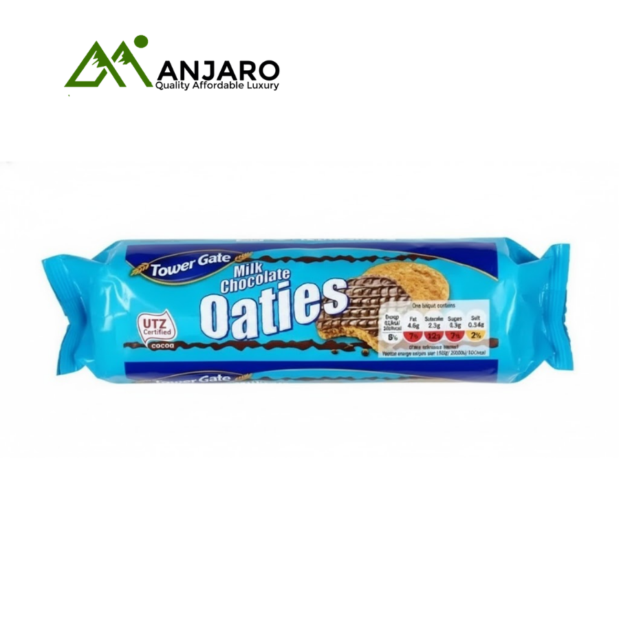 Tower Gate Oaties Milk Chocolate 300g | Crunchy Oat Biscuits with Creamy Chocolate