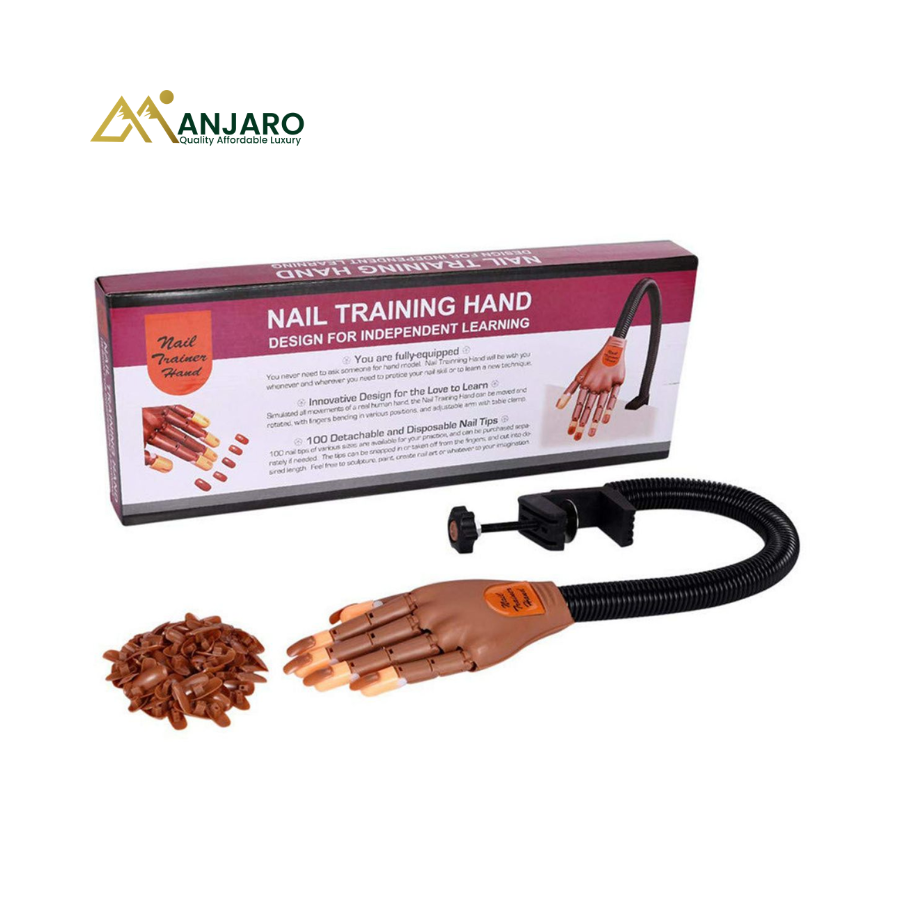 Robot Practice Hand – Flexible Nail Training Hand for Acrylic, Gel & Professional Nail Art Practice